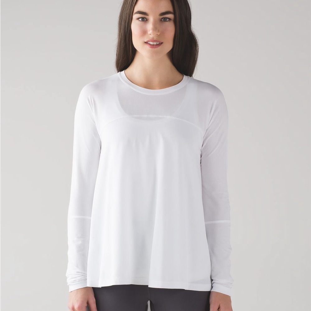 LULULEMON white Acadia Long Sleeve
